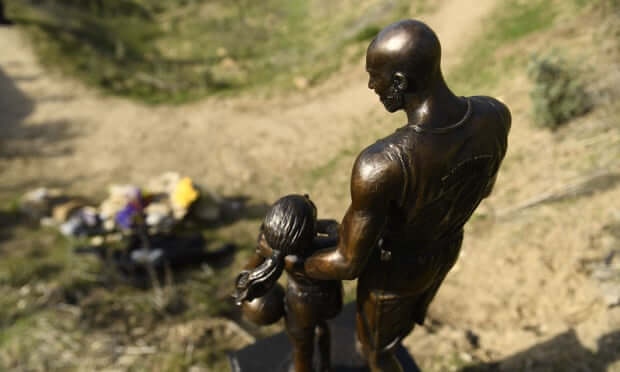 Statue of Kobe Bryant and daughter unveiled at site of fatal helicopter crash