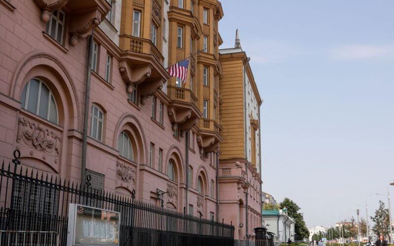 U.S. embassy in Moscow. Photo: Mikhail Metzel/TASS via Getty Images