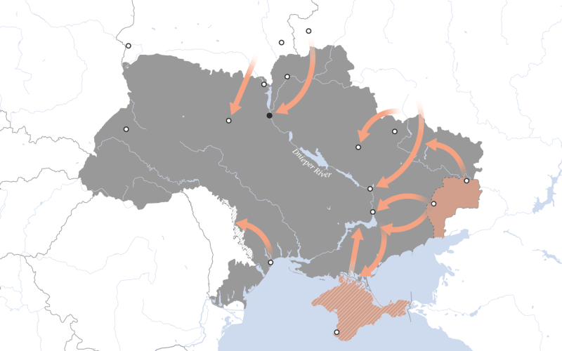 U.S. intel: Nine probable Russian routes into Ukraine in full-scale invasion