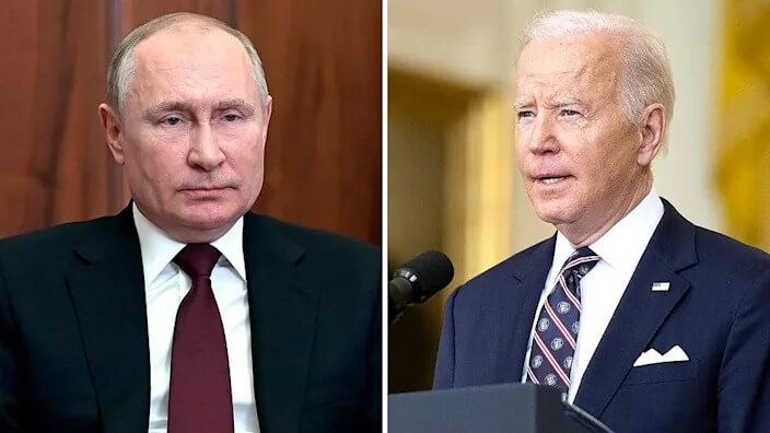 Russian President Vladimir Putin and President Biden