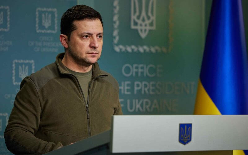 Volodymyr Zelensky. Photo: Presidency of Ukraine/Handout/Anadolu Agency via Getty Images