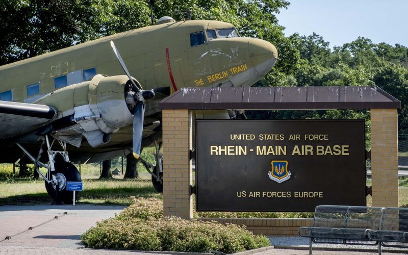 FILE - An old so called 'raisin bomber' airplane from WW II is seen at the airlift memorial at the airport in Frankfurt, Germany, on June 24, 2020. Russian President Vladimir Putin's war in Ukraine and his push to upend the broader security order in Europe may signal a historic shift in American thinking about defense of the continent. Depending on how far Putin goes, this could mean a buildup of U.S. military power in Europe not seen since the Cold War. (AP Photo/Michael Probst, File)