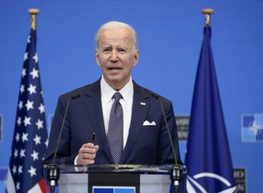 President Joe Biden speaks about the Russian invasion of Ukraine during a news conference after a NATO summit and Group of Seven meeting at NATO headquarters, Thursday, March 24, 2022, in Brussels. (AP Photo/Evan Vucci)