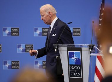 U.S. President Joe Biden attends a news conference in the framework of a European Union leaders summit amid Russia's invasion of Ukraine, in Brussels, Belgium March 24, 2022. REUTERS/Evelyn Hockstein