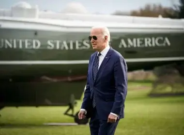 U.S. President Joe Biden walks to board Marine One, before traveling to Rehoboth Beach, Delaware for the weekend, on the South Lawn of the White House in Washington, U.S., March 18, 2022. REUTERS/Al Drago/File Photo