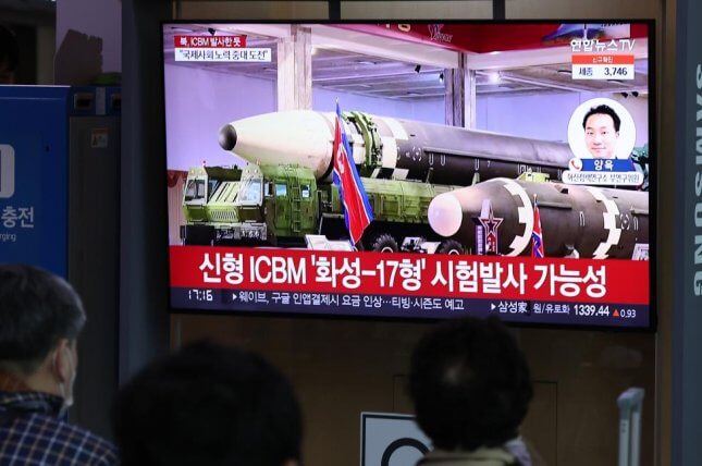 Military officials said that the North Korean missile stayed airborne for 71 minutes and splashed down 93 miles from the northernmost island of Hokkaido, inside Japan's exclusive economic zone. Photo by Yonhap