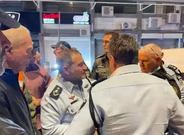 Israel Police chief Kobi Shabtai at the scene of a dedly attack in Hadera, March 27, 2022. (credit: ISRAEL POLICE)
