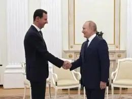 RUSSIAN PRESIDENT Vladimir Putin meets with Syrian President Bashar Assad at the Kremlin last year. The intervention in Syria remains the catalyst that signified the Russian challenge to the US. (credit: Sputnik/Kremlin/Reuters)