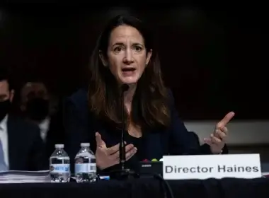 U.S. Director of National Intelligence Avril Haines testifies during a Senate Armed Services hearing to examine worldwide threats on Capitol Hill, Washington, U.S., April 29, 2021. Graeme Jennings/Pool via REUTERS