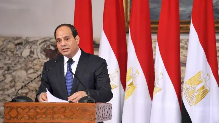 Abdel Fattah al-Sisi during swearing-in ceremonies as Egypt's president in 2014 © AFP