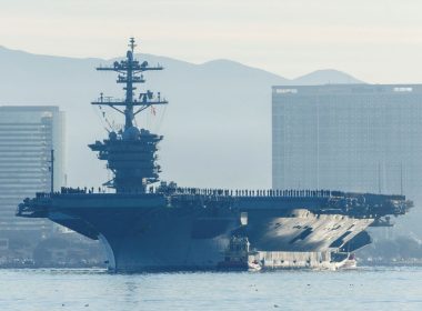 The USS Abraham Lincoln deploys from San Diego Naval Air Station North Island in San Diego, California, U.S., January 3, 2022. REUTERS/Mike Blake