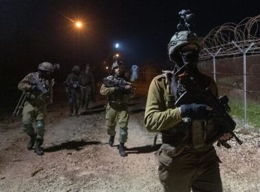IDF soldiers are seen operating in the West Bank, in an image published by the military on April 2, 2022. (Israel Defense Forces)