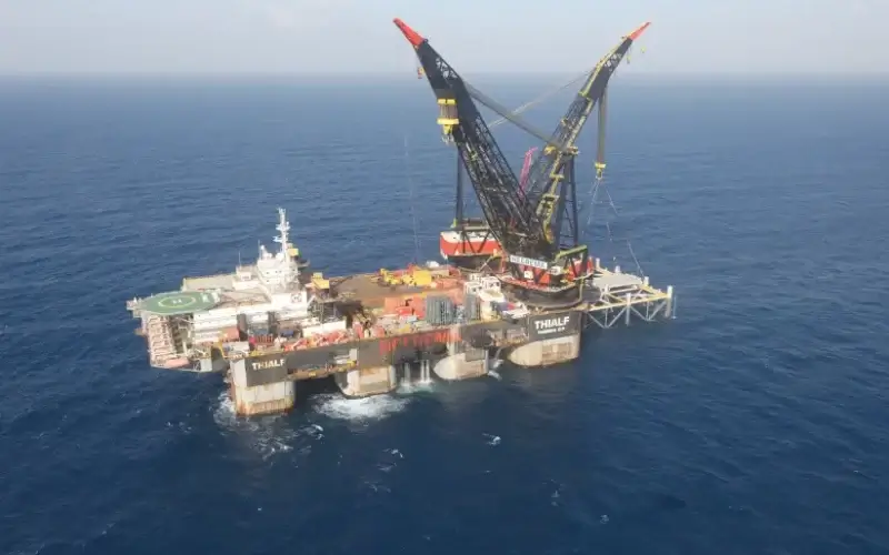 ISRAEL’S GAS fields include some of the largest discovered anywhere in the world since 2010, including the Leviathan natural gas field, off the coast of Haifa. (photo credit: ALBATROSS)