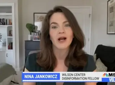 Nina Jankowicz. (Screen shot, courtesy of MSNBC.)