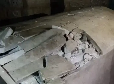 Joseph’s Tomb after vandalism by Palestinian rioters. Photo: Samaria Regional Council