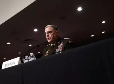 Joint Chiefs Chairman General Mark Milley testifies before the Senate Armed Services Committee during a hearing on "Department of Defense's Budget Requests for FY2023”, on Capitol Hill in Washington, U.S., April 7, 2022. REUTERS/Sarah Silbiger