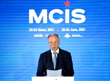 Russia's security council secretary Nikolai Patrushev delivers his speech at the IX Moscow conference on international security in Moscow, Russia June 24, 2021. Alexander Zemlianichenko/Pool via REUTERS