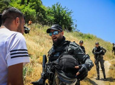 Palestinians clash with Israeli police forces on May 10, 2022. Photo by Jamal Awad/Flash90.