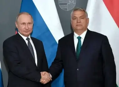 Hungarian Prime Minister Viktor Orban, right, and Russian President Vladimir Putin. Alexei Nikolsky, Sputnik, Kremlin Pool Photo via AP