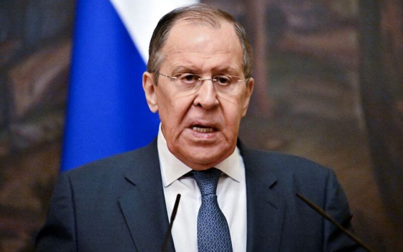 Russian Foreign Minister Sergei Lavrov attends a news conference with Mali's Minister of Foreign Affairs and International Cooperation Abdoulaye Diop, in Moscow, Russia May 20, 2022. Yuri Kadobnov/Pool via REUTERS