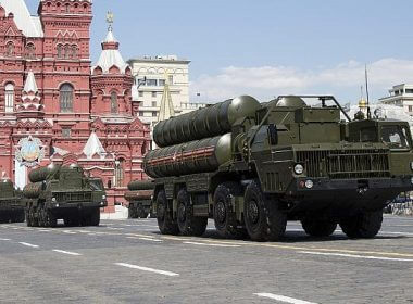 Russian S-300 air defense missile systems drive during the Victory Day military parade marking 71 years after the victory in WWII in Red Square in Moscow, Russia, on May 9, 2016. (AP Photo/Alexander Zemlianichenko, File)