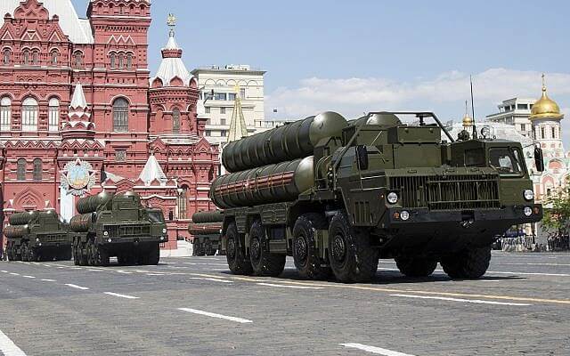 Russian S-300 air defense missile systems drive during the Victory Day military parade marking 71 years after the victory in WWII in Red Square in Moscow, Russia, on May 9, 2016. (AP Photo/Alexander Zemlianichenko, File)