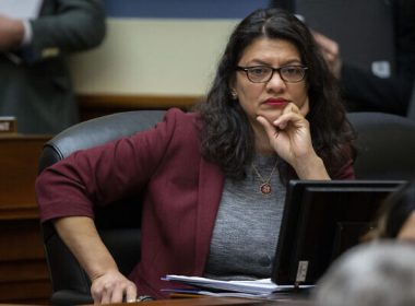 Rep. Rashida Tlaib, Democrat-Michigan, listens during a hearing of the House Committee on Oversight and Reform, on Capitol Hill, in Washington, on February 12, 2020. (Alex Brandon/AP)