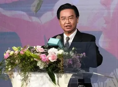 Taiwanese Foreign minister Joseph Wu gives a speech during a launch ceremony of the Taiwan Gender Equality Week on International Women's Rights Day in Taipei. (Walid Berrazeg/SOPA Images/LightRocket via Getty Images)