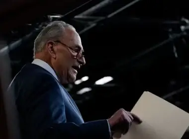 U.S. Senate Majority Leader Chuck Schumer (D-NY) speaks during a news conference about legislative efforts to lower gas prices, on Capitol Hill in Washington, U.S., April 28, 2022. REUTERS/Elizabeth Frantz