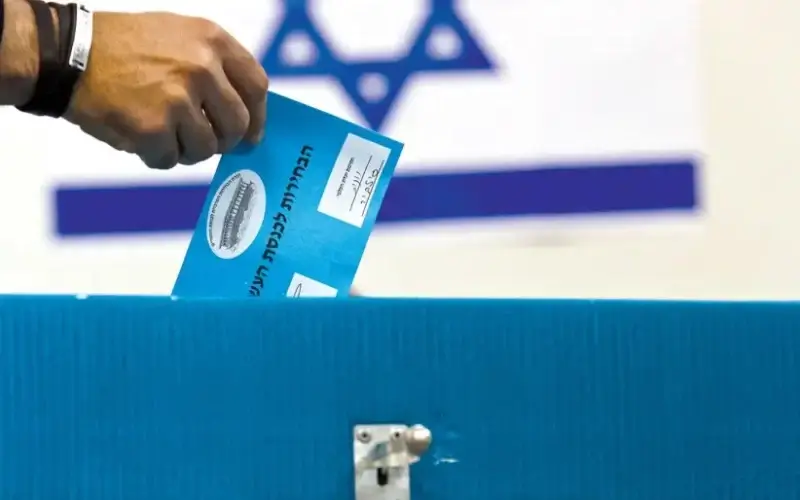 A voting box in the last Israeli election in 2015 (photo credit: REUTERS)