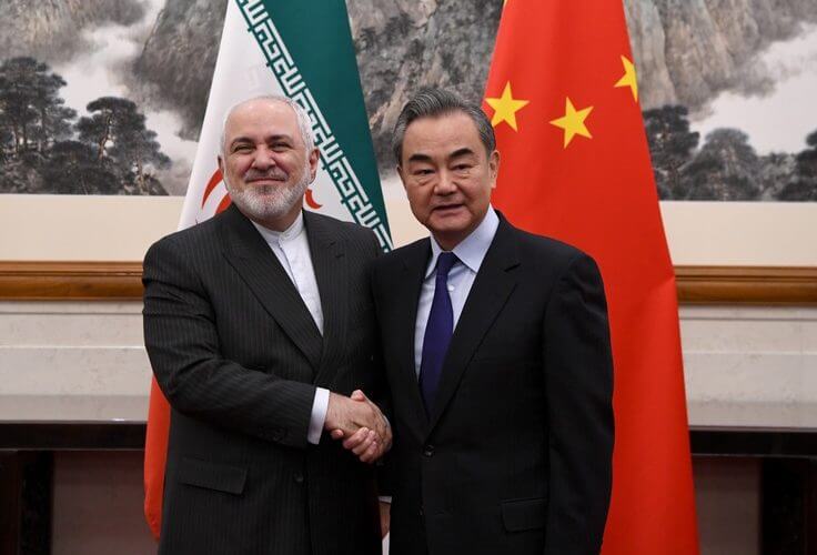 Then-Iranian foreign minister Mohammad Javad Zarif and Chinese foreign minister Wang Yi in 2019 / Getty Images