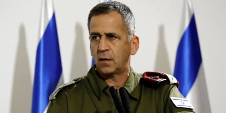 Israel’s Chief of Staff Aviv Kochavi delivers a joint statement with Israel’s Prime Minister Benjamin Netanyahu in Tel Aviv, Israel November 12, 2019. REUTERS/Corinna Kern
