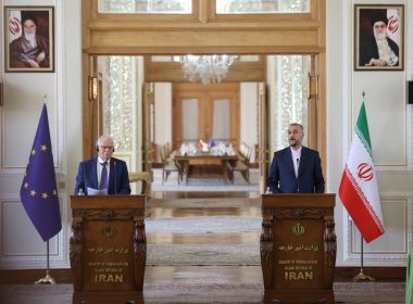 Iran's Foreign Minister Hossein Amir-Abdollahian and High Representative of the European Union for Foreign Affairs and Security Policy Josep Borrell attend a joint news conference, in Tehran, Iran June 25, 2022. Majid Asgaripour/WANA (West Asia News Agency) via REUTERS