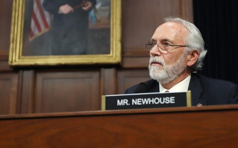 Rep. Dan Newhouse (R-Wash.) questions Matt Albence, then-acting director of the Immigration and Customs Enforcement, during a hearing in the Rayburn House Office Building on Capitol Hill in Washington, on July 25, 2019. (Chip Somodevilla/Getty Images)