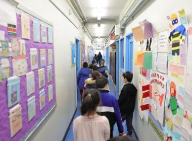 Students at a New York City public school, March 2022. (Getty Images)