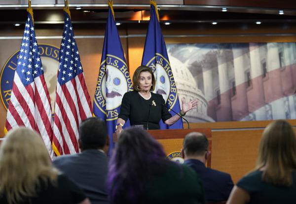 U.S. House Speaker Nancy Pelosi of Calif., speaks at her weekly press conference, July 14, 2022, on Capitol Hill in Washington. (AP Photo/Mariam Zuhaib, File)