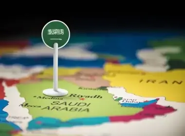 Saudi Arabia on a map. (Butenkow/Dreamstime.com)