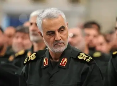 Maj. Gen. Qassem Soleimani at a meeting with the Islamic Revolutionary Guard Corps in Tehran in 2016. (Pool/Press Office of Iranian Supreme Leader/Anadolu Agency/Getty Images)