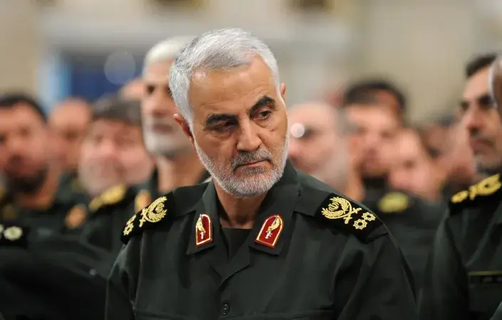 Maj. Gen. Qassem Soleimani at a meeting with the Islamic Revolutionary Guard Corps in Tehran in 2016. (Pool/Press Office of Iranian Supreme Leader/Anadolu Agency/Getty Images)