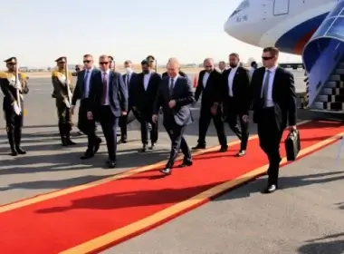 Russian President Vladimir Putin arriving in the Iranian capital Tehran. Photo: Reuters/Konstantin Zavrazhin