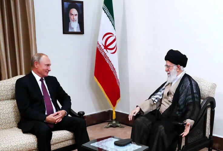 Russian president Vladimir Putin and Iranian supreme leader Ali Khamenei / Wikimedia Commons