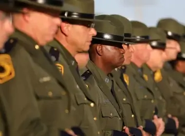 Border Patrol agents attend a graduation ceremony at the United States Border Patrol Academy, June 9, 2017. (Photo: Lucy Nicholson/Reuters /Newscom)