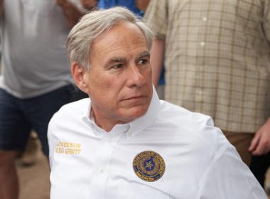 Texas Gov. Greg Abbott tours the U.S.-Mexico border at the Rio Grande River in Eagle Pass, Texas, on May 23, 2022. ALLISON DINNER/AFP via Getty Images