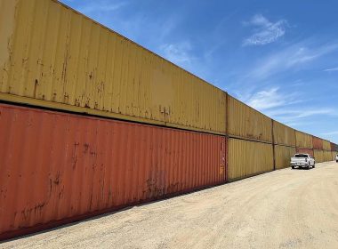 Arizona Border Wall made from shipping containers | Office of Gov. Doug Ducey/Facebook