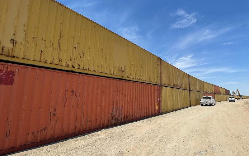 Arizona Border Wall made from shipping containers | Office of Gov. Doug Ducey/Facebook
