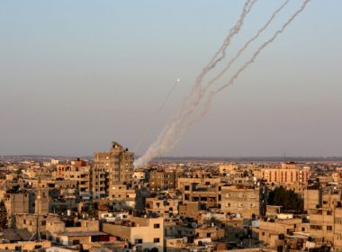 Terrorist groups in Rafah launch rockets towards Israel, on August 7, 2022. Photo by Abed Rahim Khatib/Flash90.