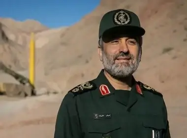 Amir Ali Hajizadeh, commander of the Islamic Revolutionary Guard Corps elite Aerospace force (photo credit: TASNIM NEWS AGENCY/WIKIMEDIA COMMONS)