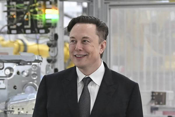 Tesla CEO Elon Musk attends the opening of the Tesla factory Berlin Brandenburg in Gruenheide, Germany, March 22, 2022. AP