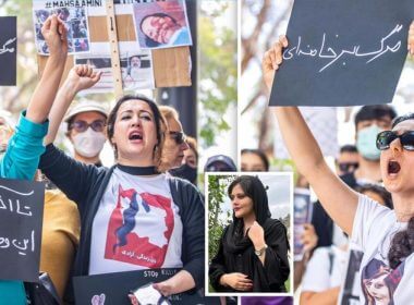 Hundreds have rallied in Perth in solidarity with the people of Iran following the death in custody of a woman detained by the country’s morality police for ‘unsuitable attire’. Credit: The West Australian