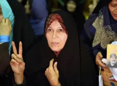 Former lawmaker and women’s rights activist Faezeh Hashemi (above, in 2016) has had previous run-ins with the law in Iran. PHOTO: AFP